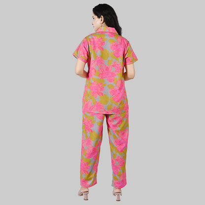 Women's Pyjamas Digital Print Nightwear/CordSet Set | Riwaz Trendz