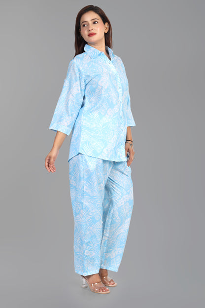 Light Blue Color Cotton Cord-Set