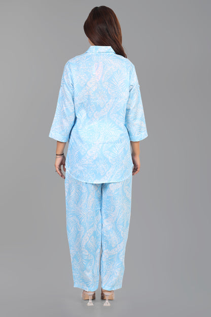 Light Blue Color Cotton Cord-Set