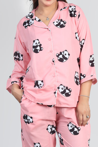 Best Pink Panda Summer Nightwear |Panda Print Pajamas