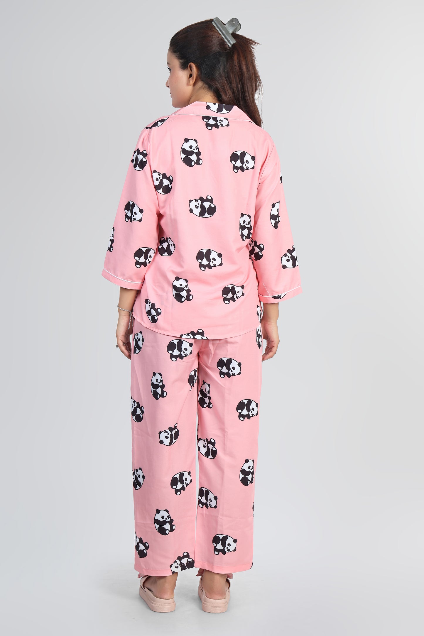 Best Pink Panda Summer Nightwear |Panda Print Pajamas