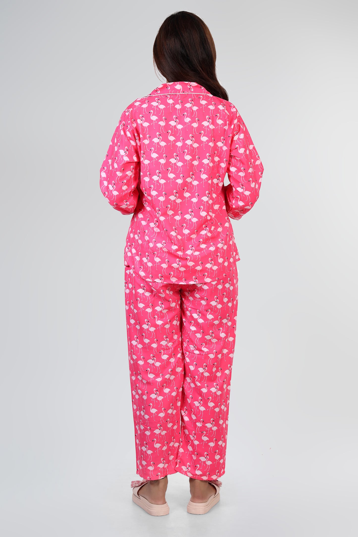 Pink Swan Print Summer Nightwear |Pink Swan Pajamas