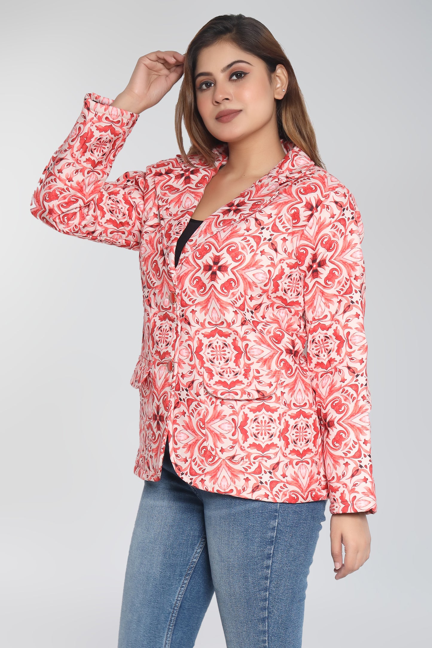 Elegant Formal Printed Blazer