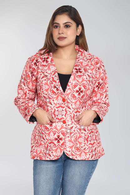 Elegant Formal Printed Blazer