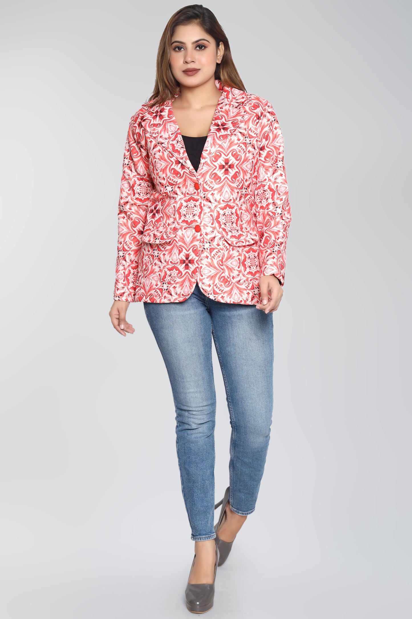 Elegant Formal Printed Blazer