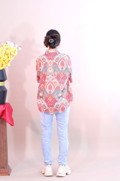 Floral Multicolour Printed Shirt (Cotton)