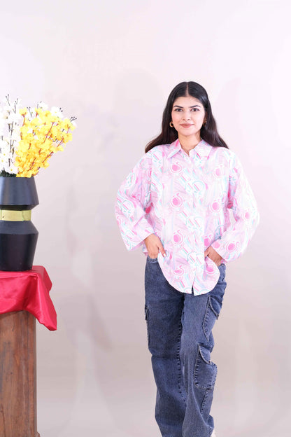 Printed oversized shirts (Cotton)