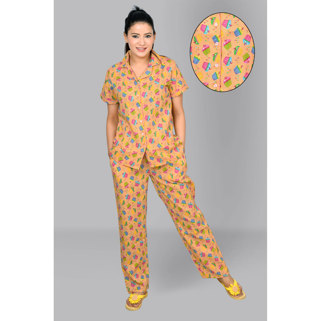 Cup Cake Print Nightwear Summer for Women | Riwaz Trendz